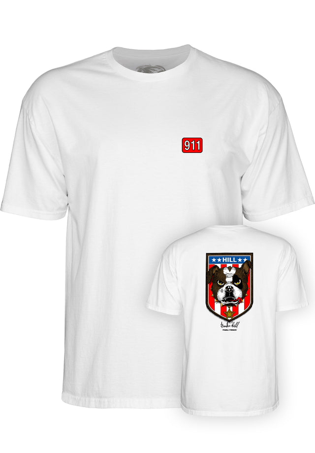 Hill Bull Dog white Vorderansicht