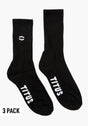HXGN Icon Socks 3 Pack black Vorderansicht