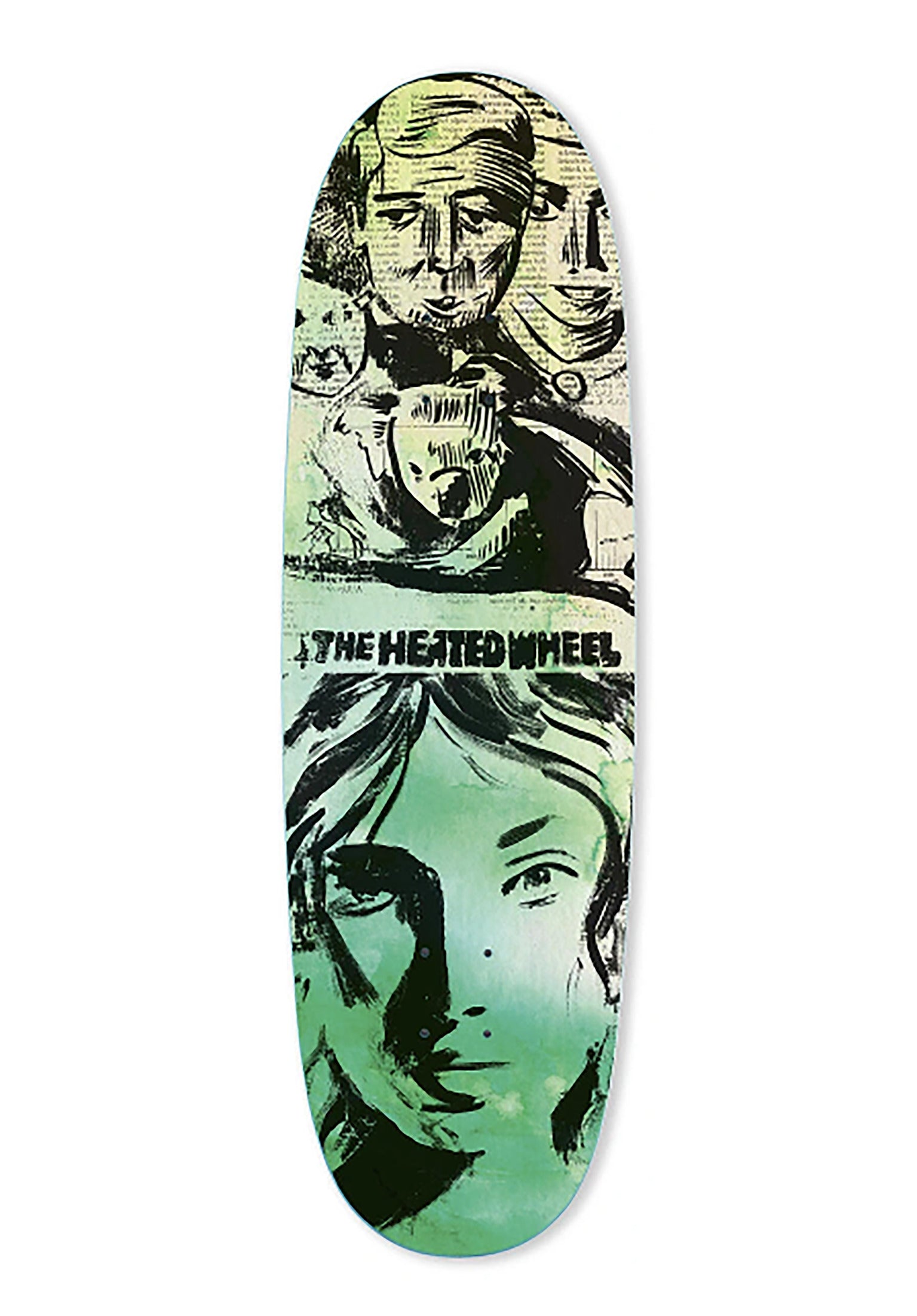 スケートボード Heated wheel Jackland 9.25 egg shape Jackland 90's Egg Shaped The Heated Wheel Deck in green – TITUS