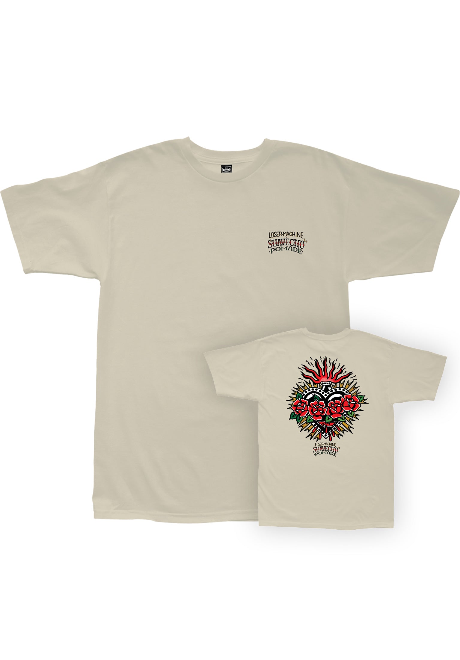 LMC X Suavecito El Corazon Loser-Machine T-Shirt in natural for c – TITUS