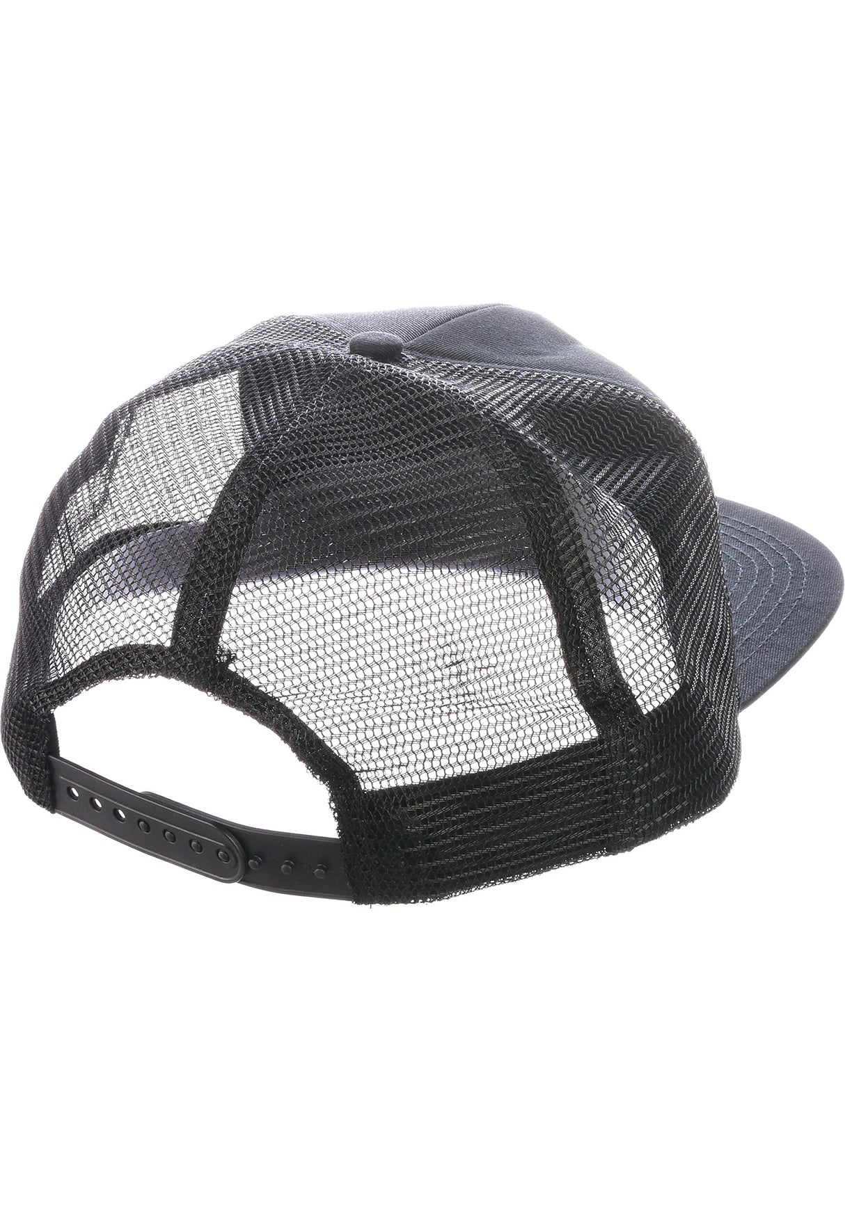 Logo Mesh Trucker 5-Panel Snapback structured black Closeup1