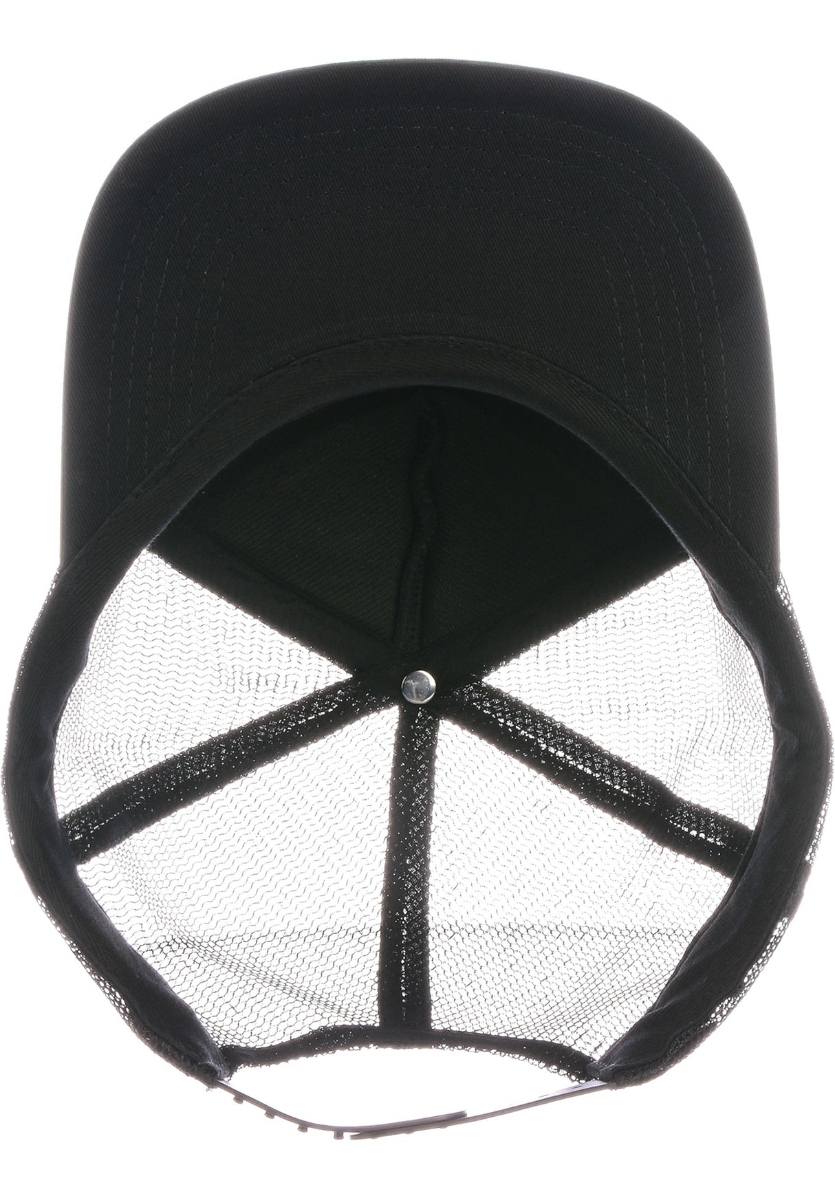 Logo Mesh Trucker 5-Panel Snapback structured black Oberansicht