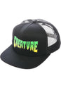 Logo Mesh Trucker 5-Panel Snapback structured black Vorderansicht