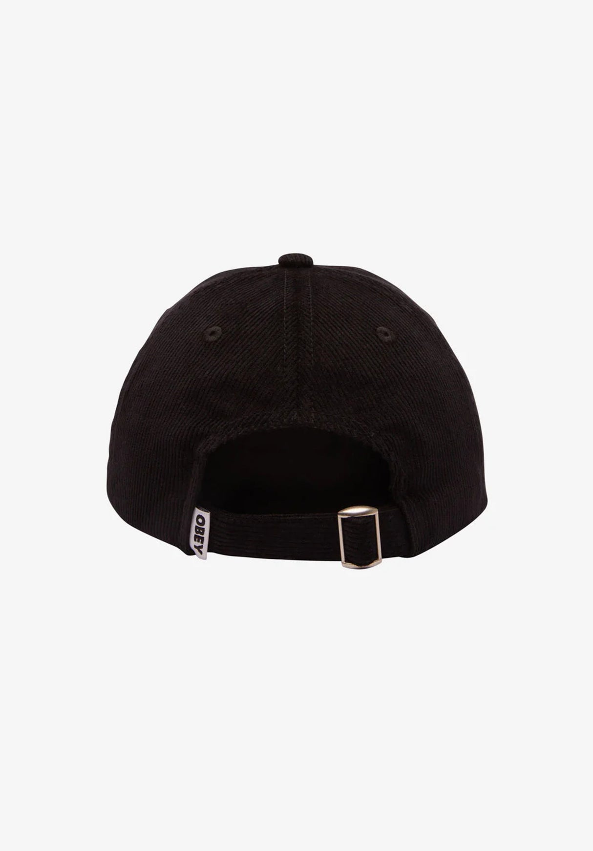 Lowercase Corduroy 6 Panel Strapback black Rueckenansicht