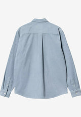 Madison Cord Shirt dustyice-wax Rueckenansicht
