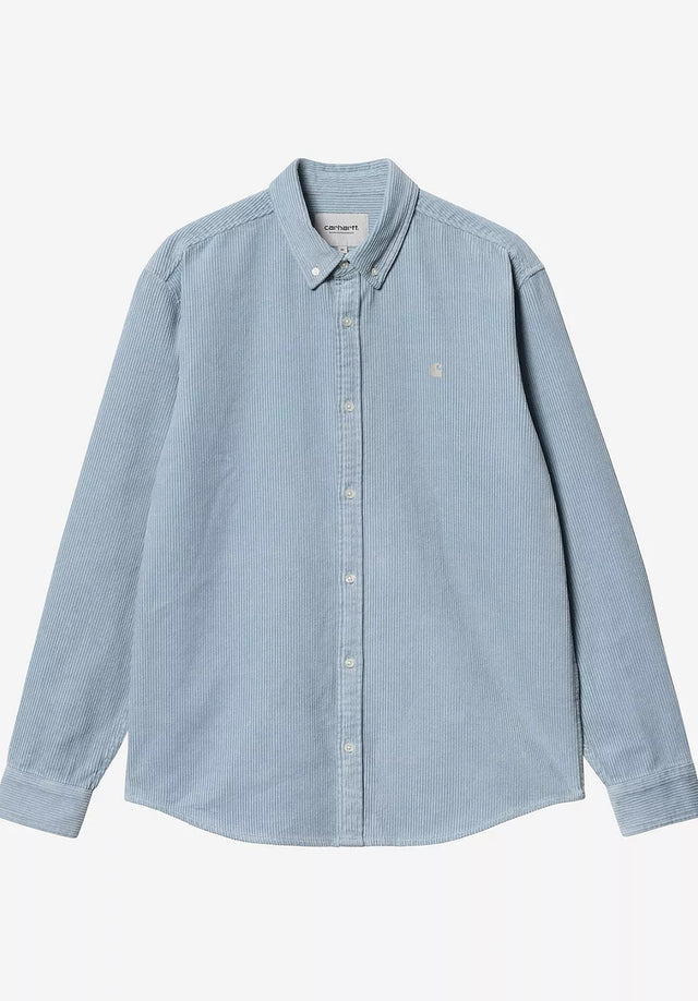 Madison Cord Shirt dustyice-wax Vorderansicht