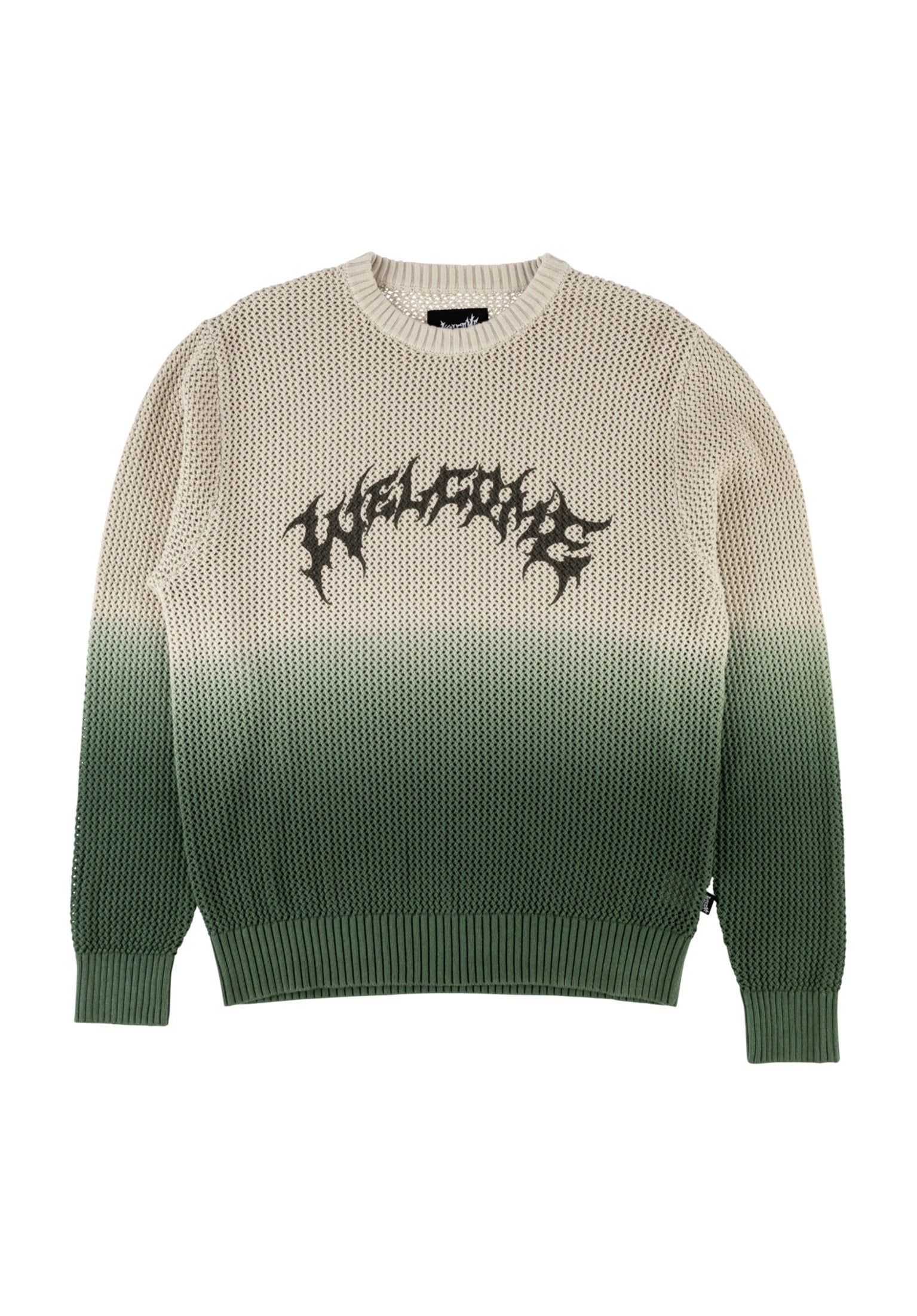 Maille Dip-Dyed Loose-Knit Sweater Welcome Sweatshirt in pile-bone