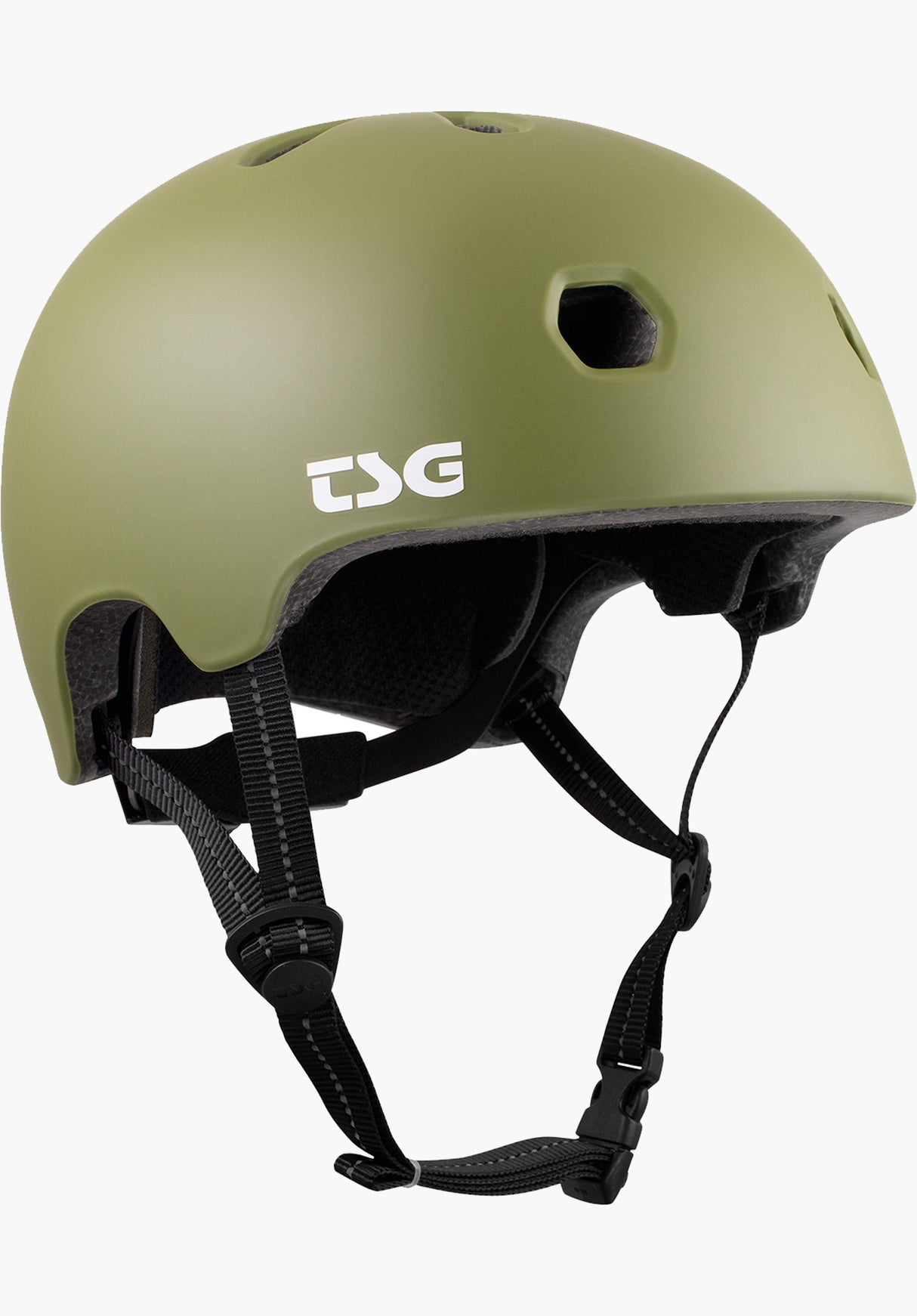 Meta Solid Color satin olive Vorderansicht