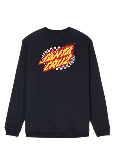 Oval Check Flame black Vorderansicht