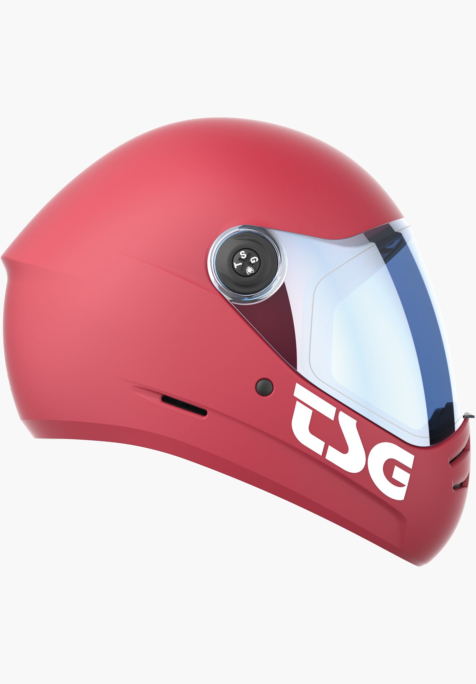 Pass Pro 2.0 Solid Color TSG Fullface Helmet in satin gentle red