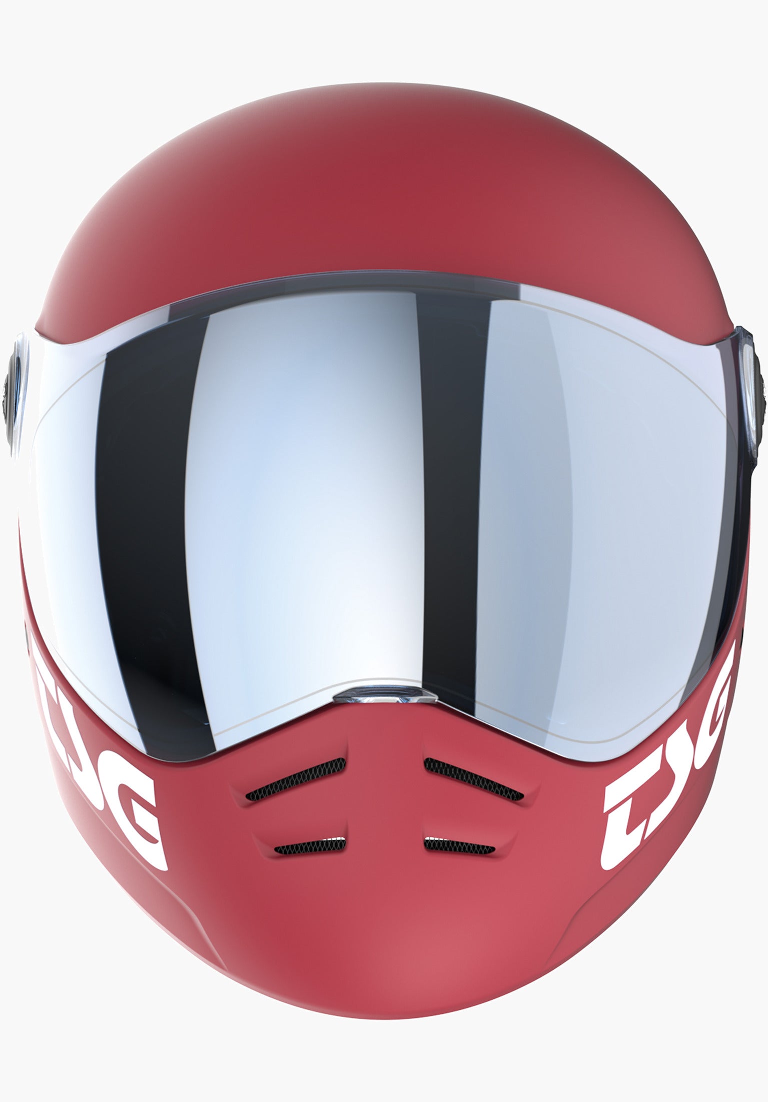 Pass Pro 2.0 Solid Color TSG Fullface Helmet in satin gentle red
