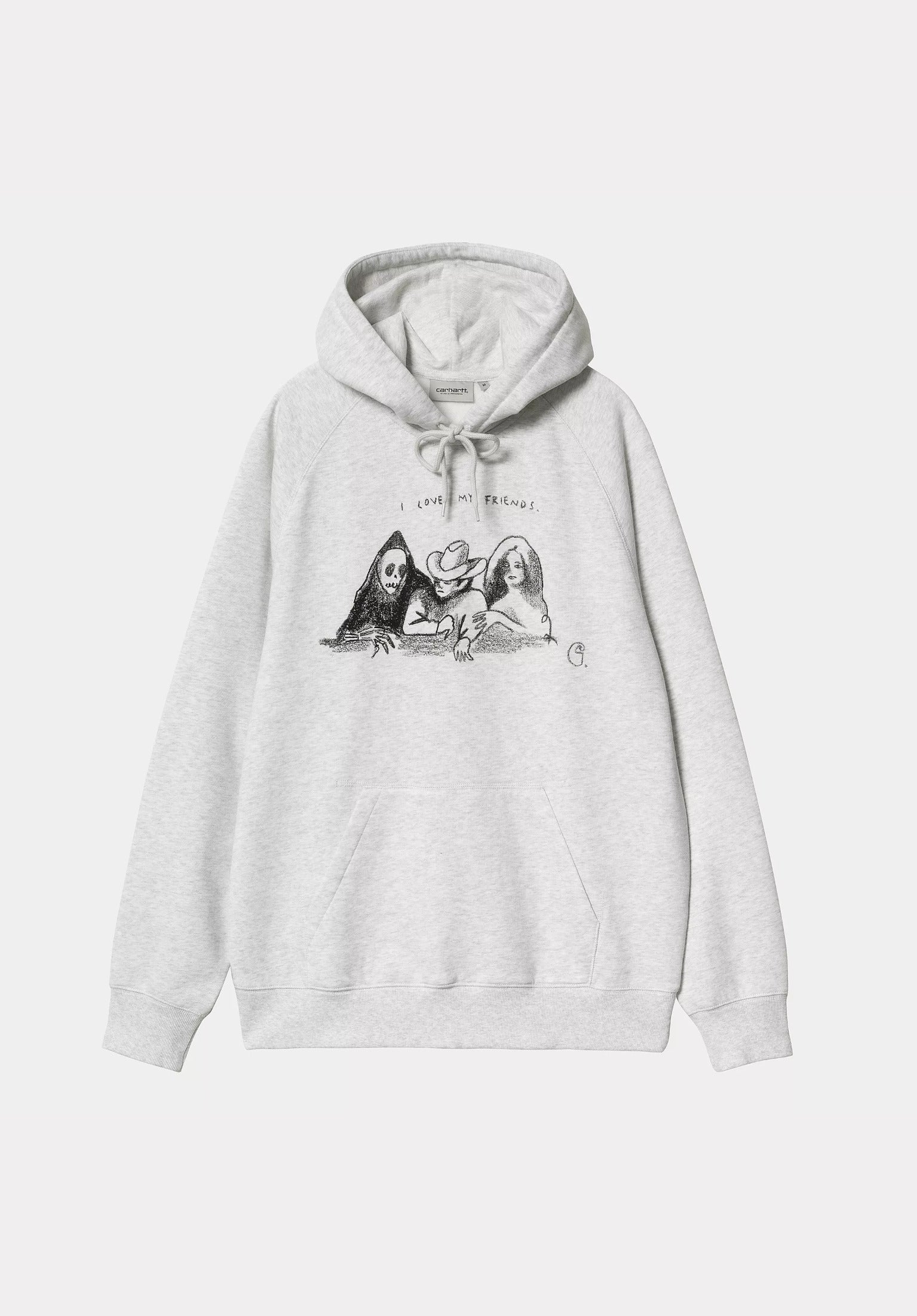★24-25FW新作★CARHARTT★HOODED PEPE FRIENDS SWEATSHIRT Carhartt WIP Hooded Pepe Friends Sweatshirt | Black