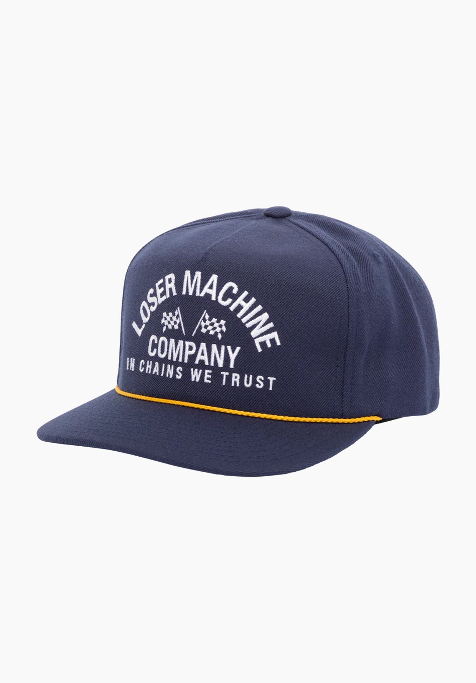 Raceway Redux 5-Panel Snapback Unstructured Loser-Machine Cap in