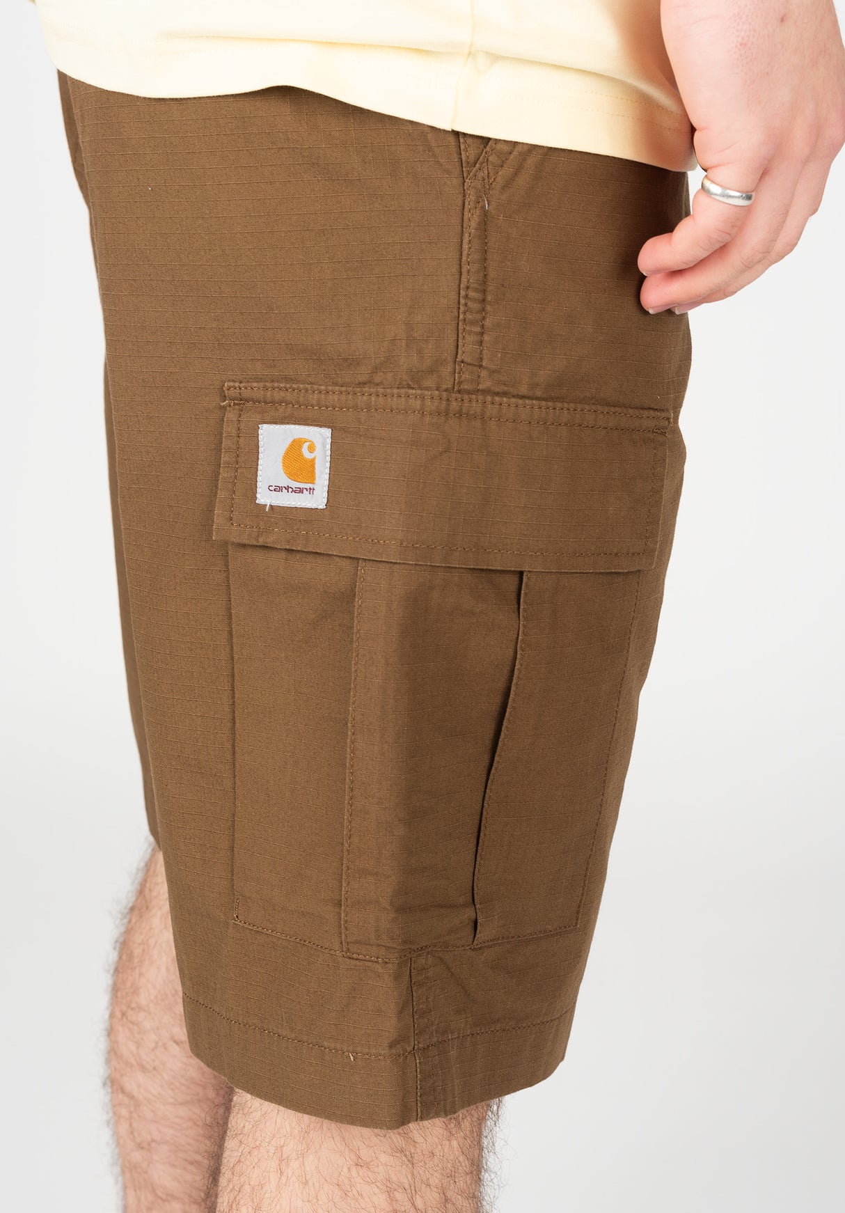 Regular Cargo Short lumber-rinsed Closeup2