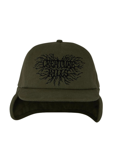 Scribe 5-Panel Strapback Unstructured army-green Closeup1