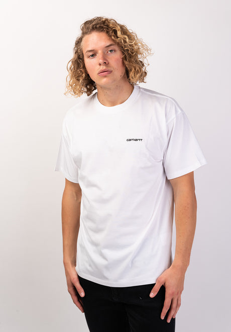 Carhartt WIP Script Embroidery T-Shirt white-black – View 1