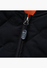 Sect Eye Stitch Quilted Bomber black Closeup1