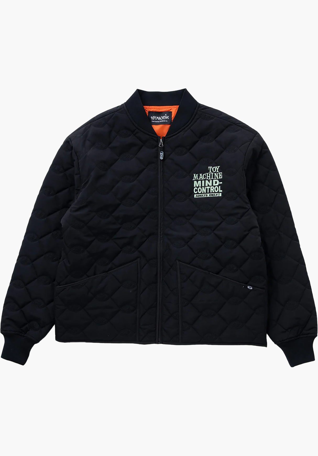 Sect Eye Stitch Quilted Bomber black Vorderansicht