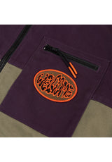 Seeker Paneled Twill Zip Jacket eggplant-stone Closeup2