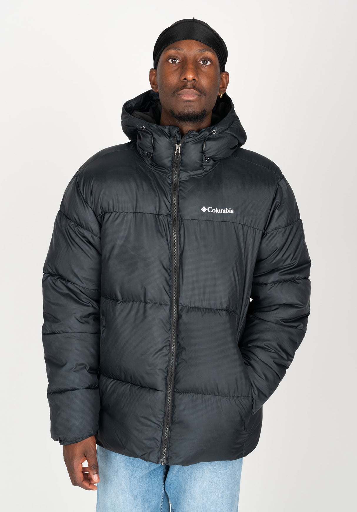 Puffect Hooded Columbia Winter Jackets in black for Men – TITUS