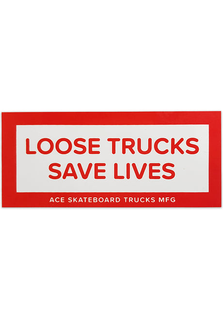 Loose Trucks Save Lives Sticker 3.5" white-red Vorderansicht