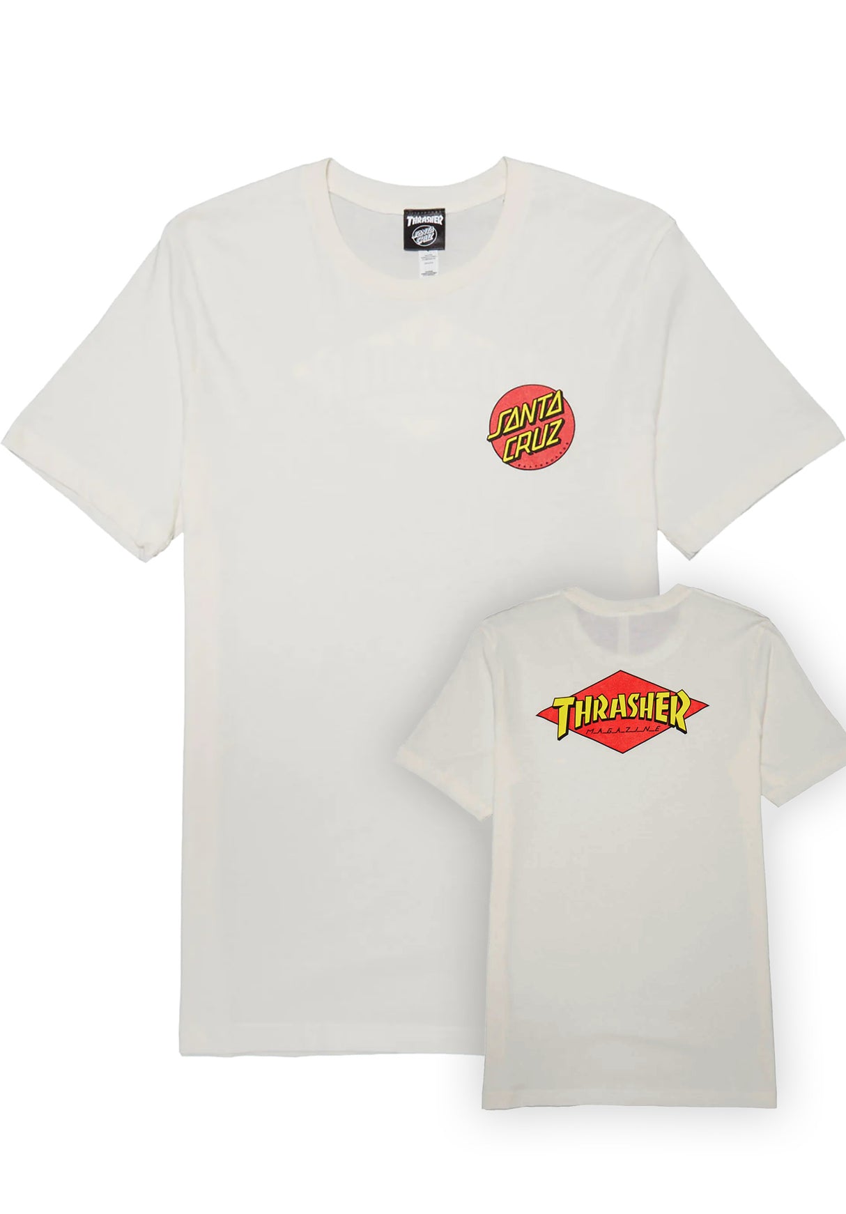 Thrasher Diamond Dot Girl Santa-Cruz T-shirt in vintage-white per