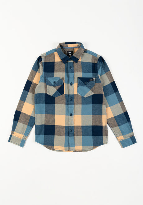 Box Flannel Kids bluestone-taostaupe Vorderansicht
