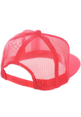 Flat Trucker Cap red-white-red Close-Up1