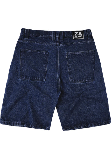 ZA Baggy Jeans Short indigo-blue Rückenansicht