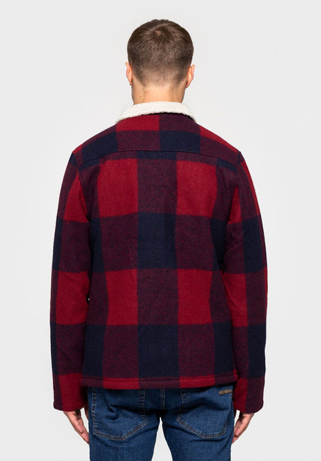 7657 Shirt Jacket red Rückenansicht