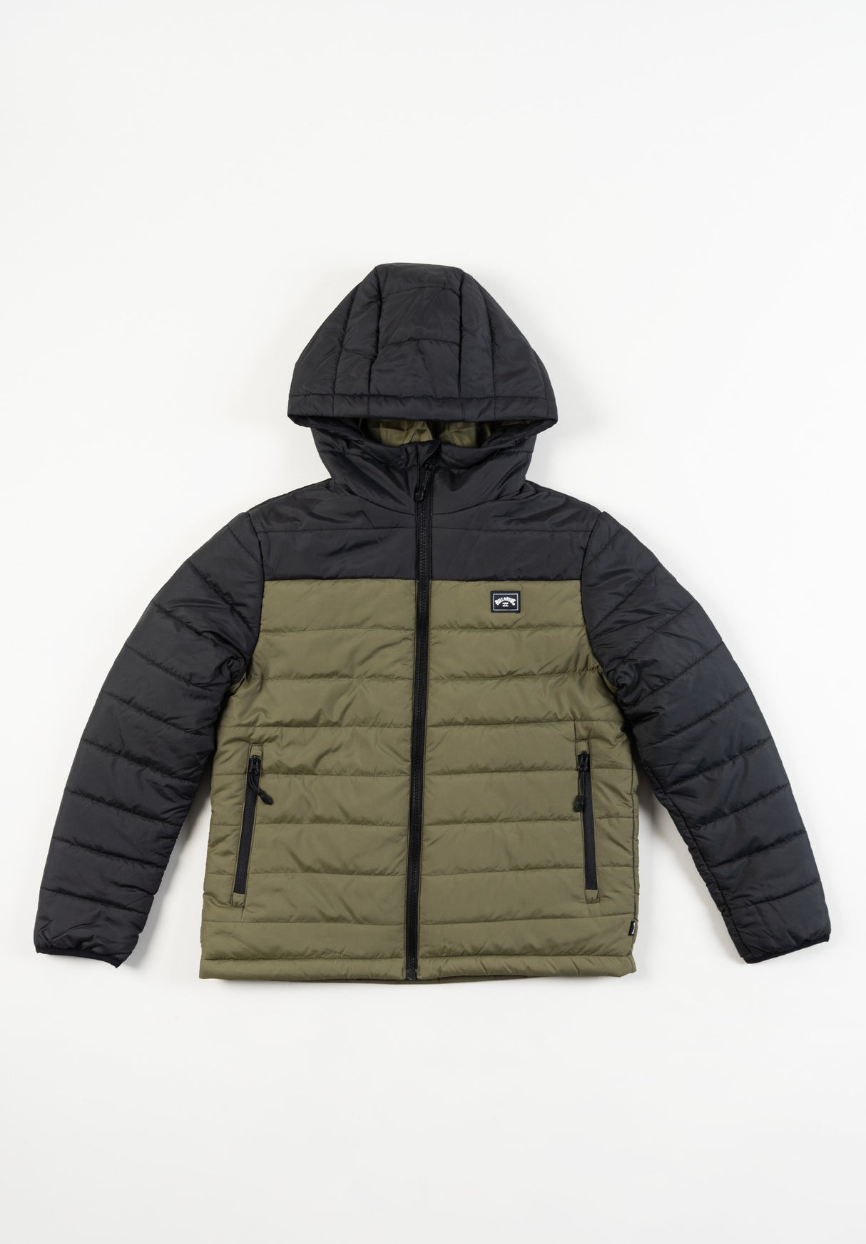 Surf Check Puffer Jacket Boy black-military Vorderansicht