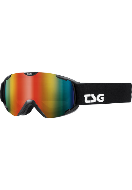 Goggle Expect 2.0 solid black- rainbow chrome Vorderansicht
