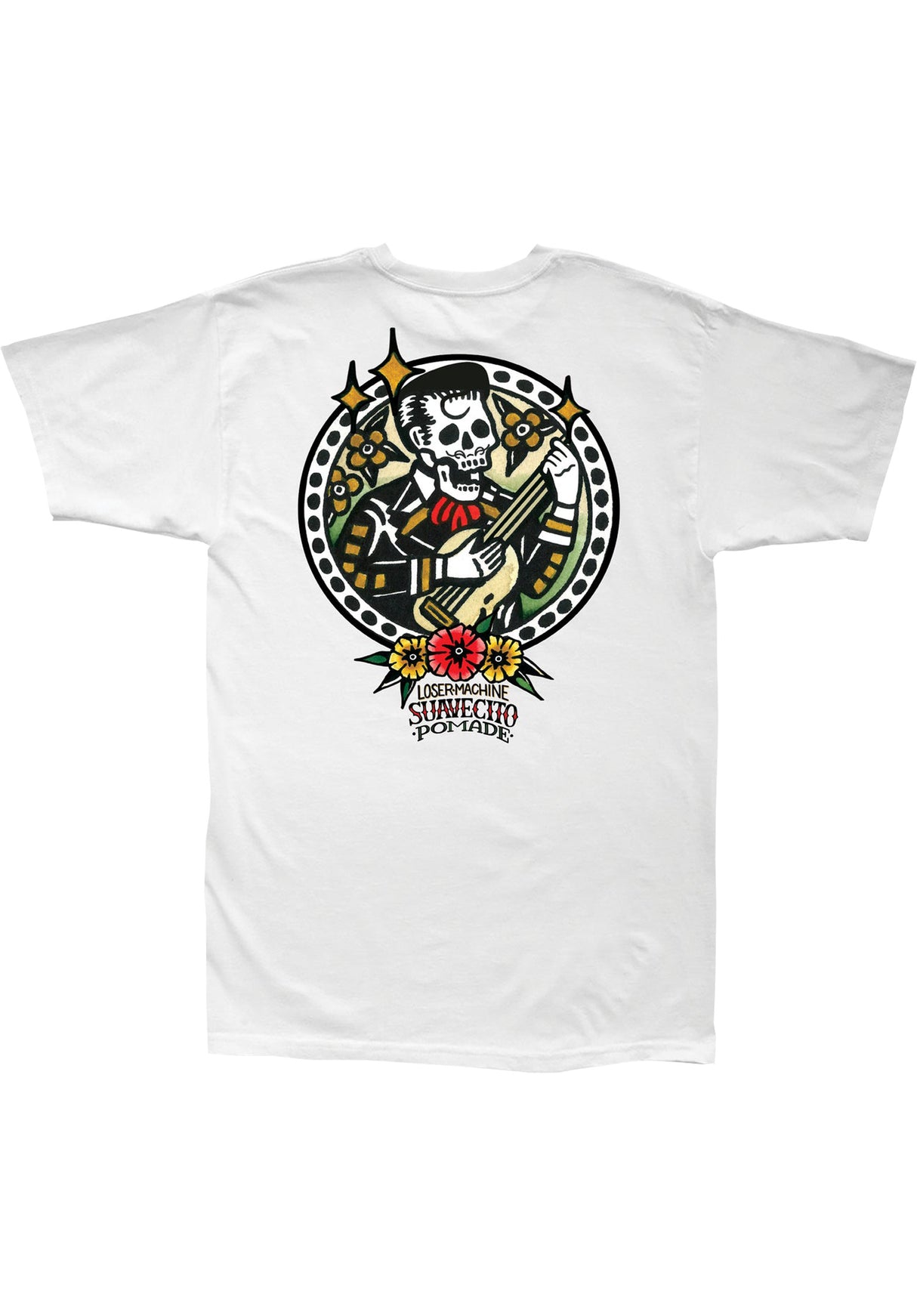 x Suavecito Mariachi Calavera white Close-Up1