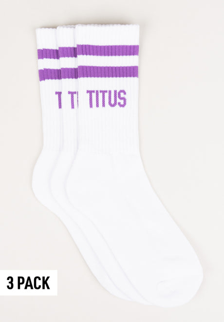 Socks 3 Pack white-lavender Vorderansicht