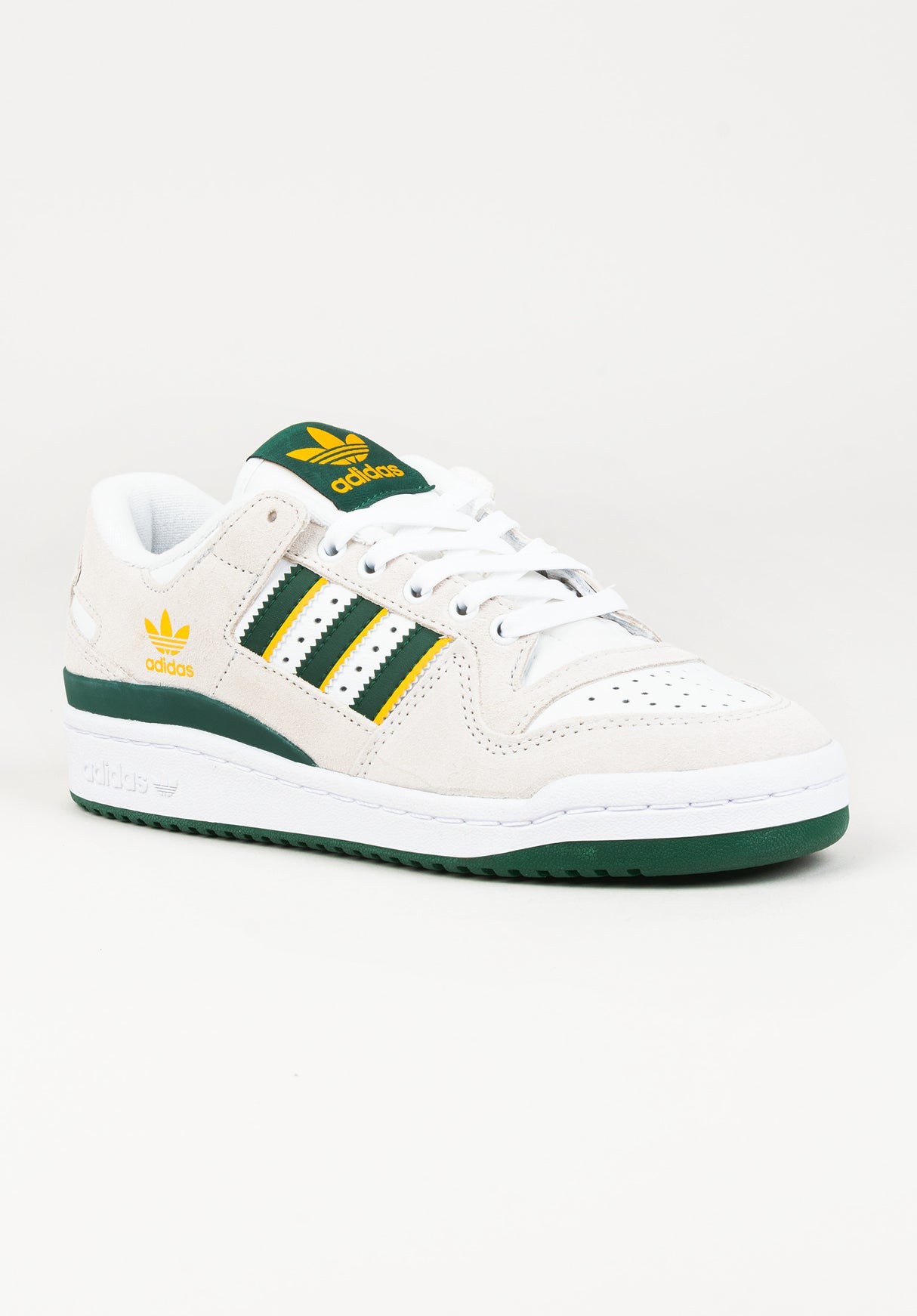 Forum 84 Low ADV adidas Chaussures Femme en white-darkgreen-yellow