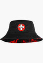 Bucket Hat Reversible black-red Vorderansicht