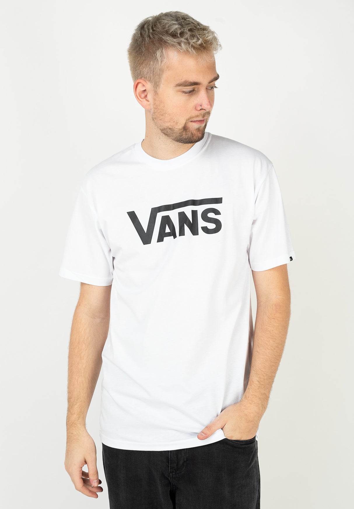 Classic Vans T-shirt in white-black per uomini – TITUS