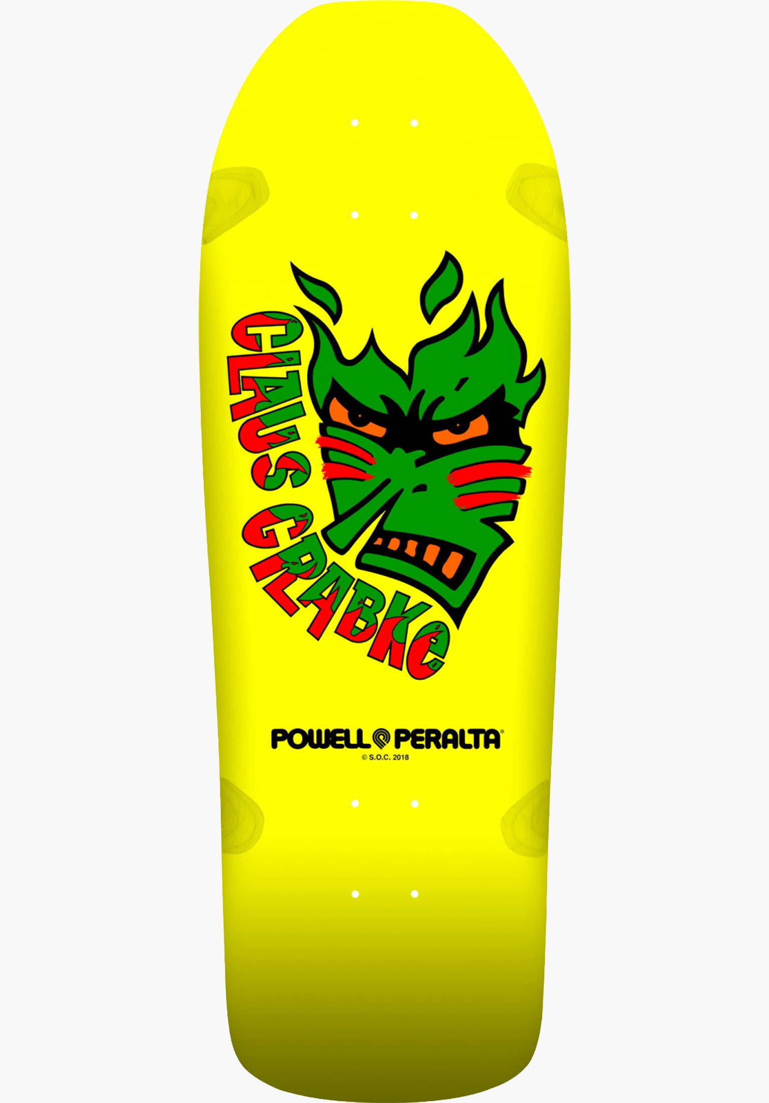 スケートボード POWELL-PERALTA CLAUS GRABKE REISSUE DECK Claus Grabke Flame Face Powell-Peralta Deck in yellow – TITUS