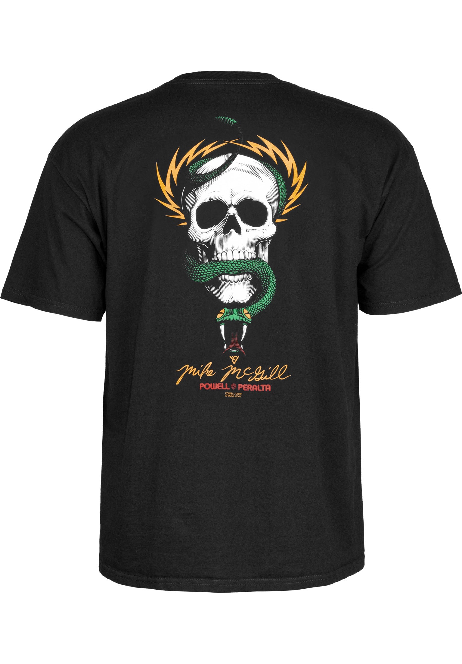 Mc Gill Skull & Snake Powell-Peralta T-Shirt in black for men – TITUS