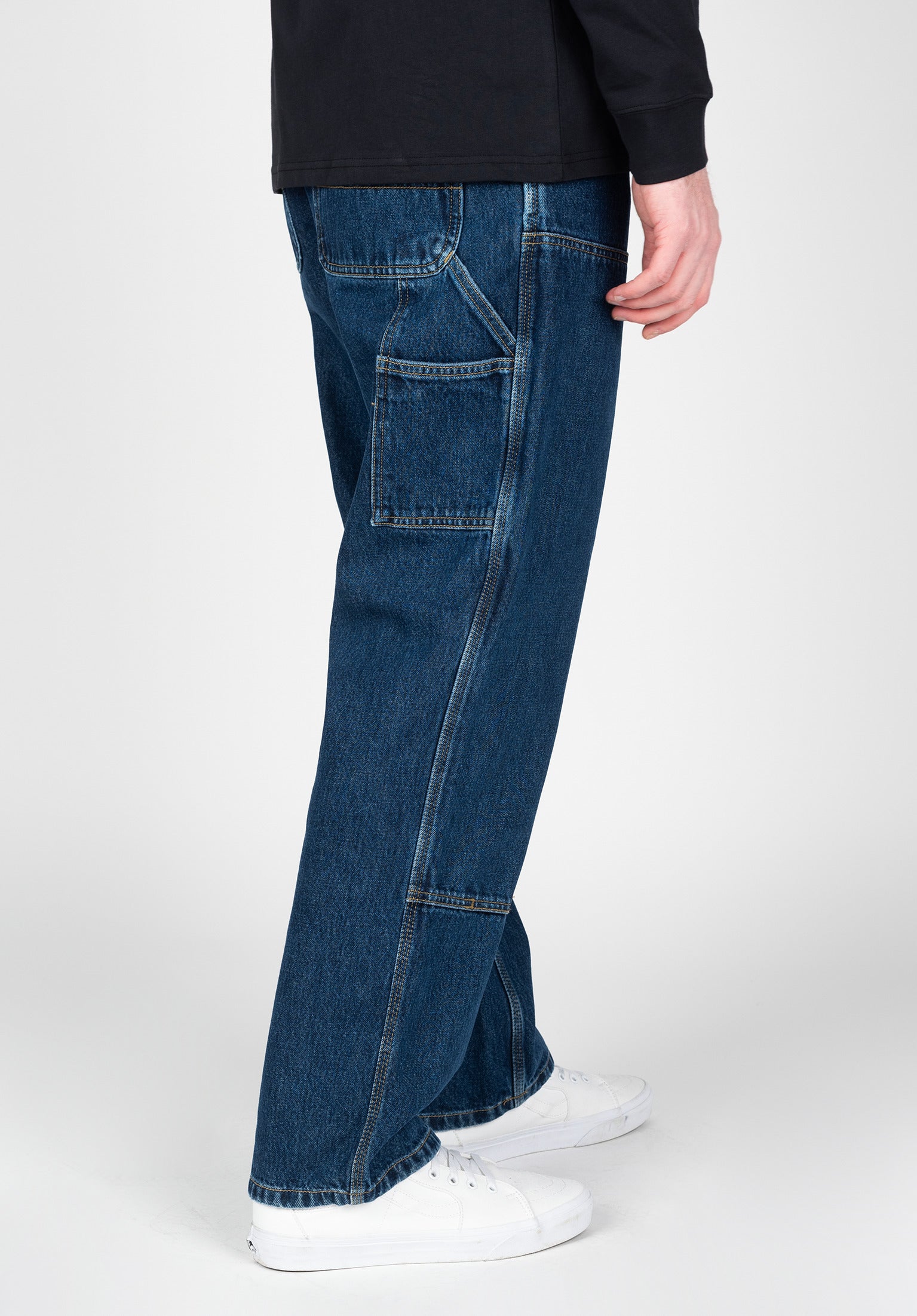 【CARHARTT】DOUBLE KNEE DENIM JEANS Carhartt Denim Double Knee Pants - Black Stone Washed | Flatspot