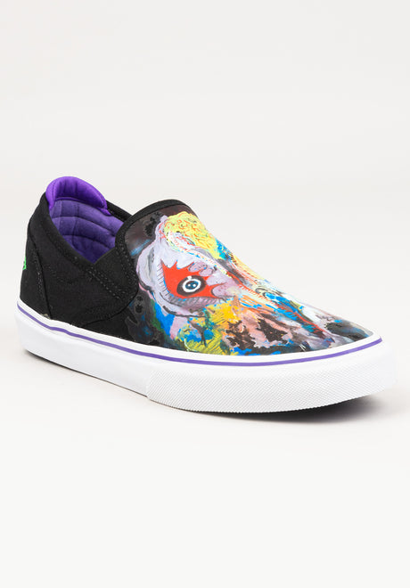 Wino G6 Slip-On X Dinosaur Jr. black-purple Vorderansicht