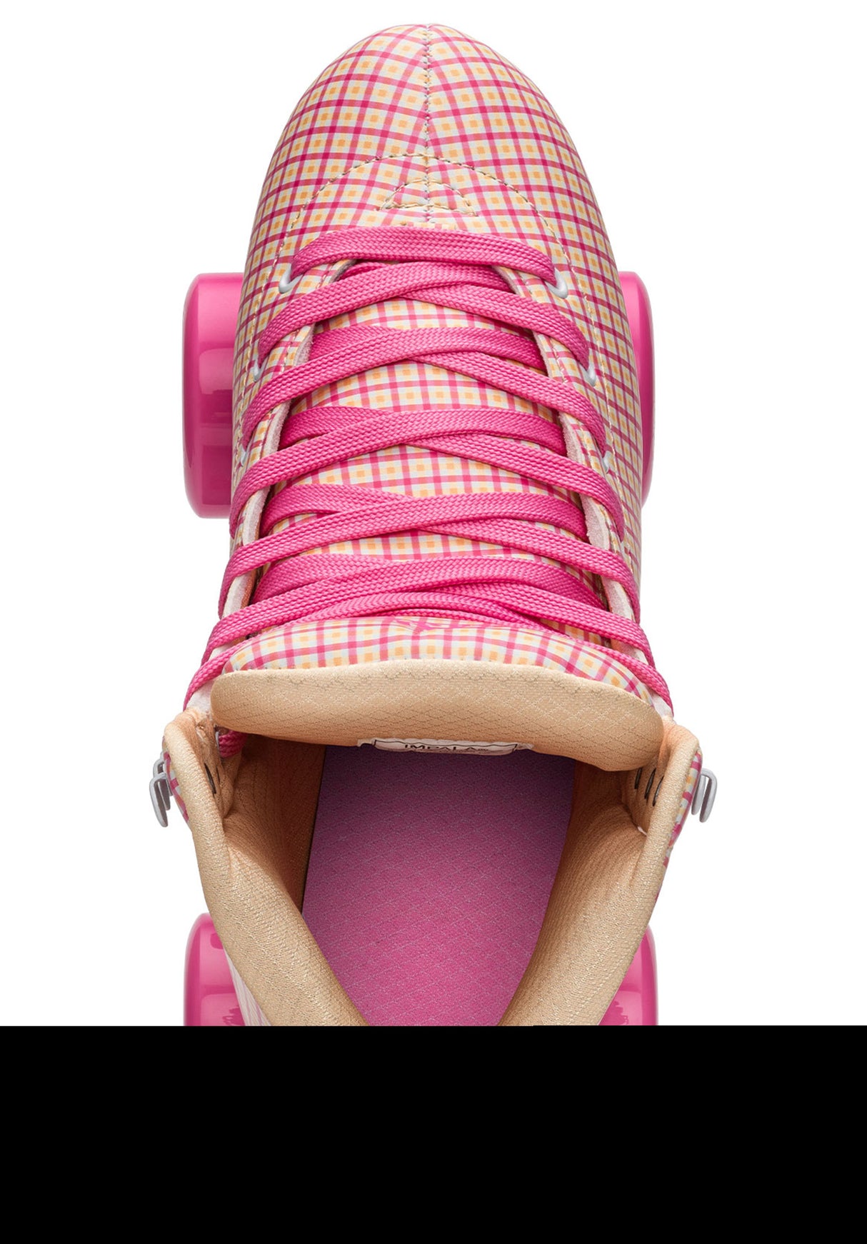 Quad Rollschuhe / Rollerskates pink-tartan Close-Up2