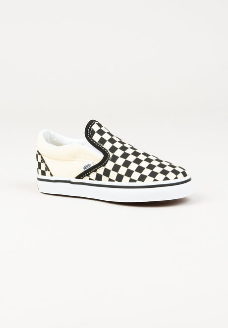 Slip-On Kids checkerboard black-white Vorderansicht