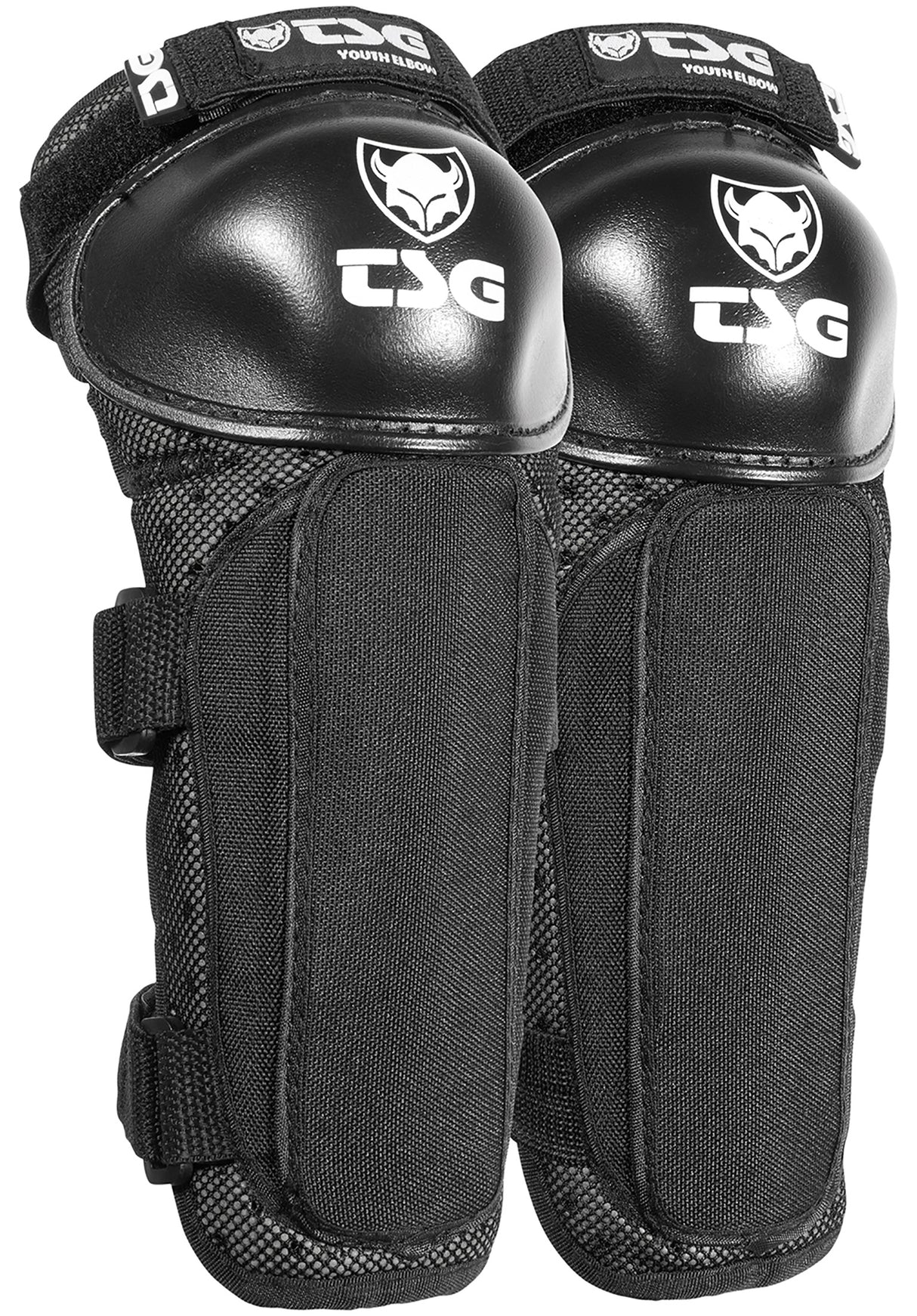 Bike Elbow Pads Youth black Vorderansicht