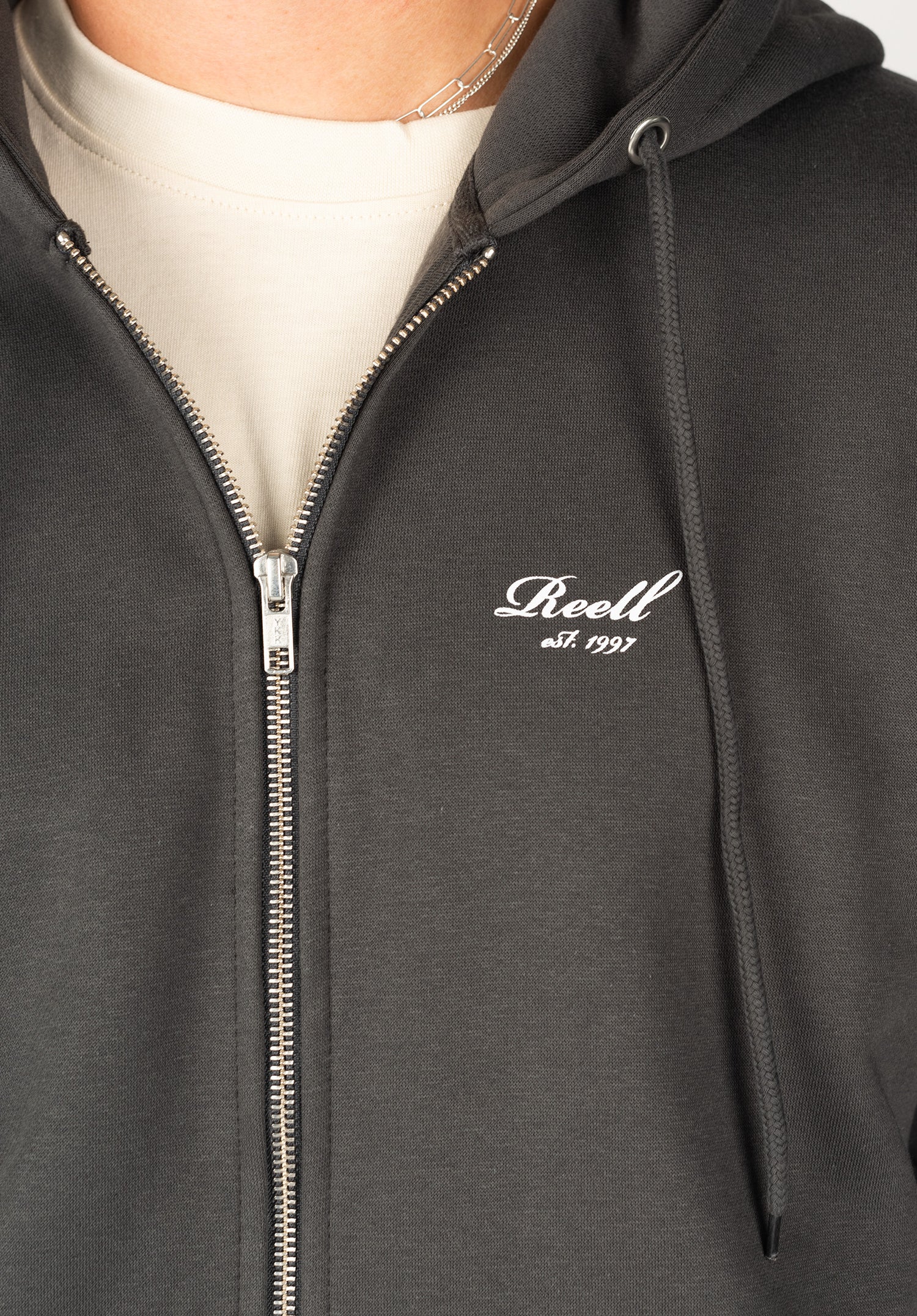 Staple Core Staple Logo Zip Reell Zip-Hoodie in vulcangrey for men – TITUS