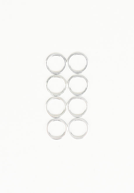 8 mm Speedrings silver Vorderansicht