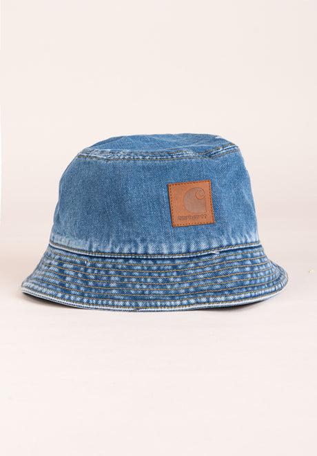 Stamp Bucket Hat stampprint-bluebleached Vorderansicht