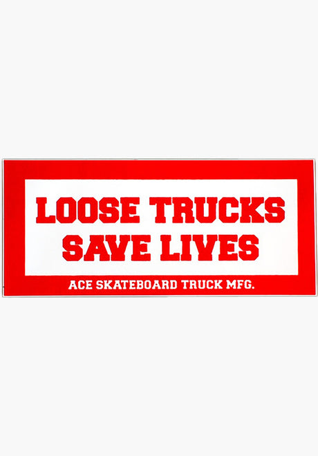 Loose Trucks Save Lives Sticker 5" white-red Vorderansicht
