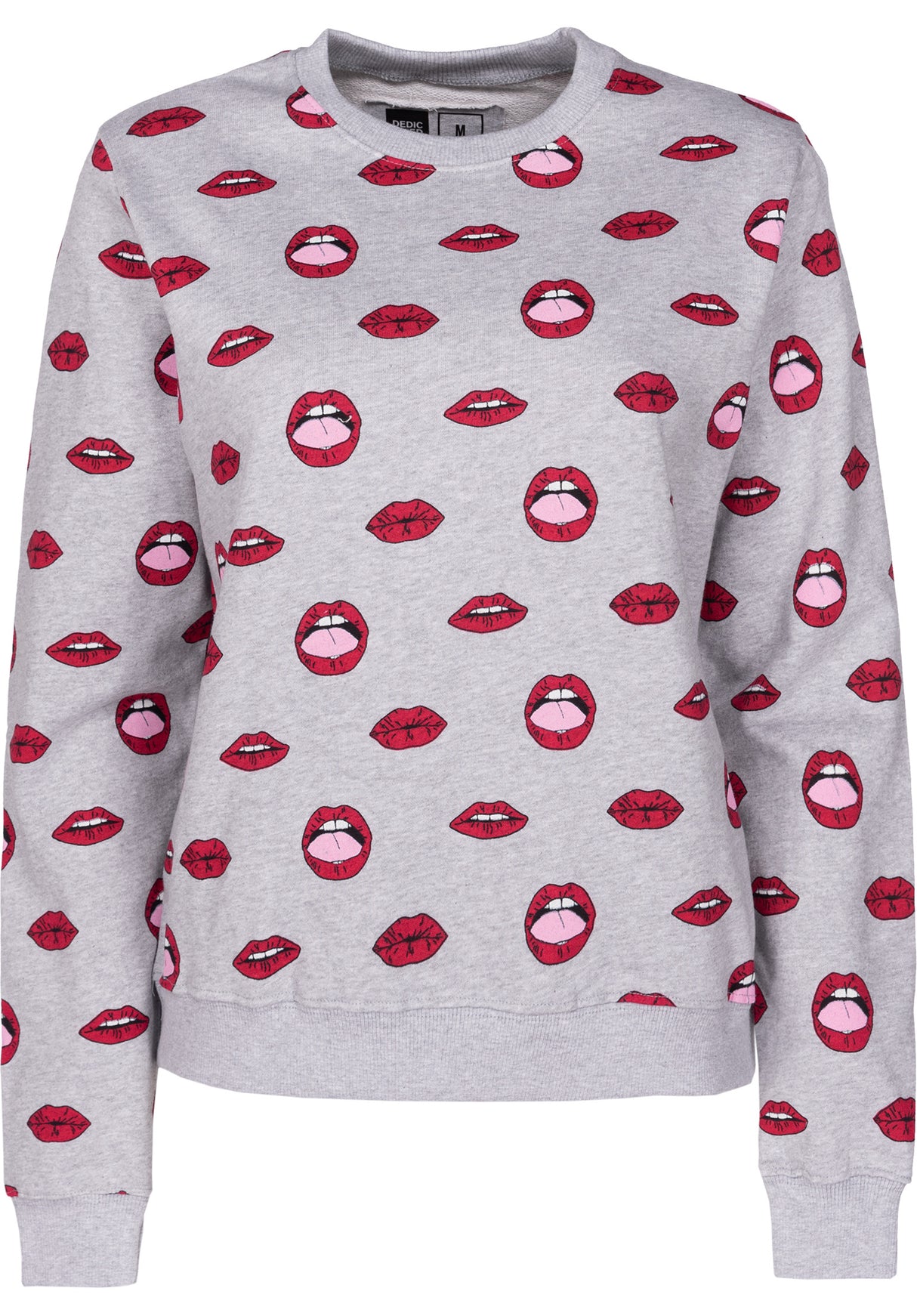 Ystad Lips Pattern greymelange Close-Up1