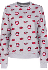 Ystad Lips Pattern greymelange Close-Up1